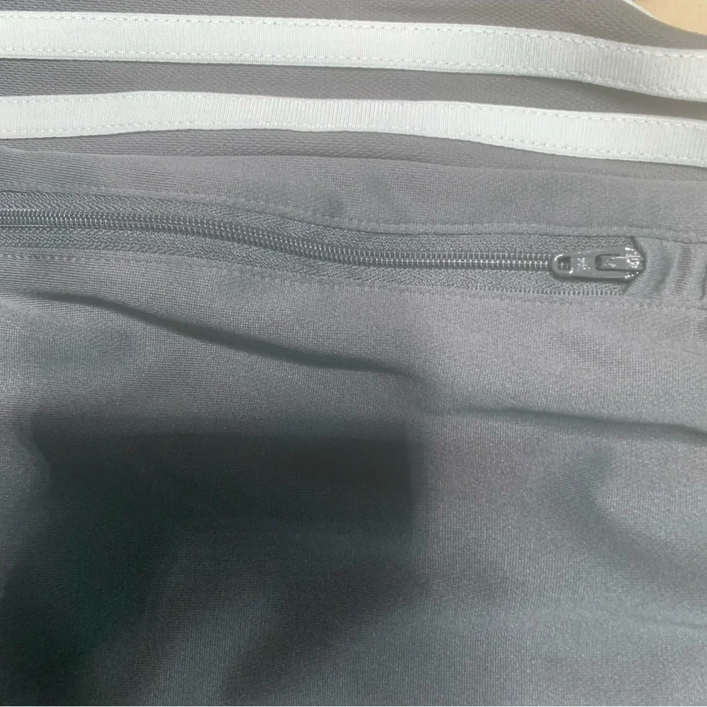 Sz Small Adidas Gray Athletic Shorts with Three Stripes